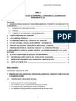 Tema 1 - Cuestiones Generales Del Derecho. La Persona.