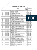 Duct Drawing Weight Summary