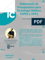 Elaboración de Presupuestos para Tecnología Médica: Capex Y Opex