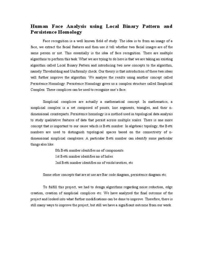 20 - Abstract of Human Face Analysis Using Local Binary Pattern and ...