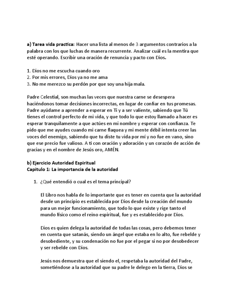 Importancia de la Autoridad Espiritual | PDF