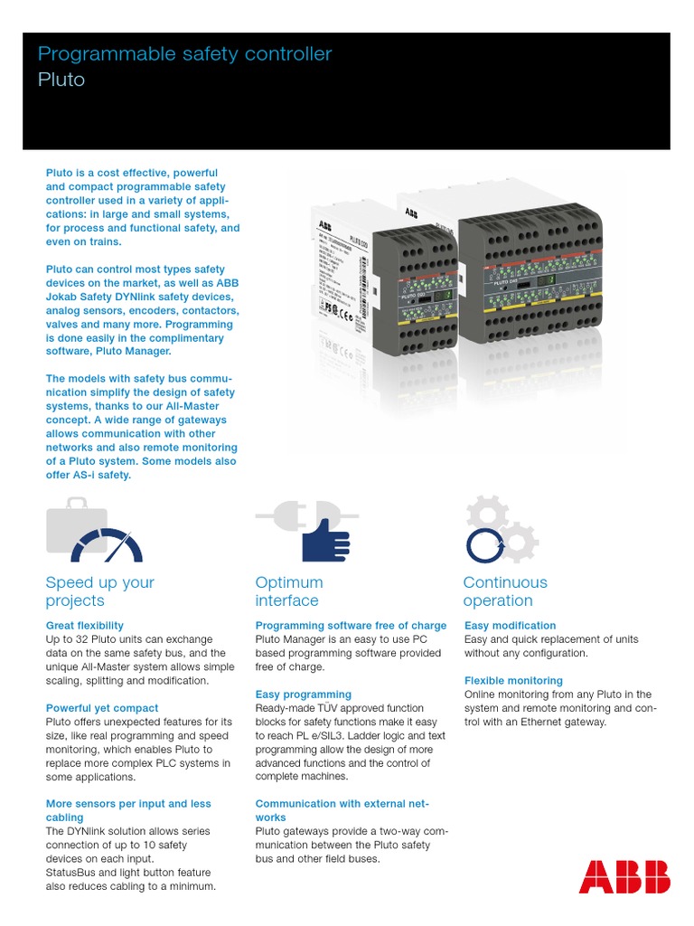 Pluto: Programmable Safety Controller | PDF | Programmable Logic ...