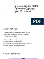 Cálculo de Motor Com Capacitor em Regime Permanente