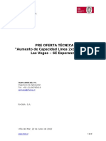 PRE OFERTA AUMENTO CAPACIDAD LÍNEA 2X110 KV LAS VEGAS ESPERANZA