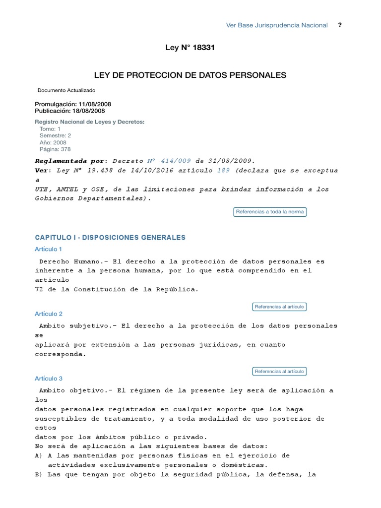 LEY 18331 DATOS PERSONALES visual data 4