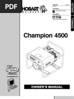 Download Champion 4500 Owners Manual by Hobart Welding Products SN58111799 doc pdf