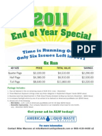 End of Year Advertising Special - American Liquid Waste Magazine