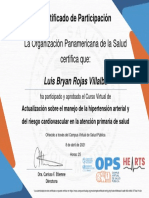 Actualización Sobre El Manejo de La Hipertensión Arterial y Del Riesgo Cardiovascular en La Atención Primaria de Salud-Certificado Del Curso 1180962