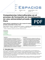 Competencias interculturales en la formación investigativa