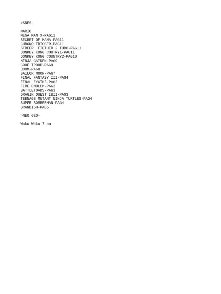 SNES | PDF