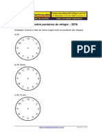 Ângulo Entre Ponteiros Do Relógio 2016