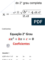 Equação do 2° grau completa