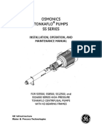 Osmonics Tonkaflo Pumps Ss Series: Installation, Operation, and Maintenance Manual