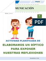 Elabora un díptico con recomendaciones para tu familia