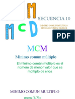 Secuencia 10 MCM Y MCD
