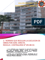 Valorizacion de Obra Por Administracion Directa