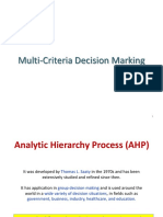 Multi-Criteria Decision Analysis Using AHP