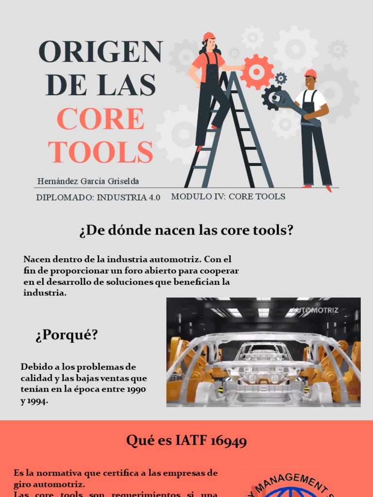 Origen y Función de las Core Tools | PDF | Calidad (comercial ...