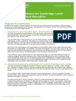 Assessment Guidance For Cambridge Lower Secondary Physical Education