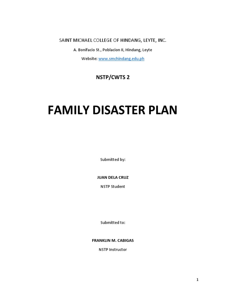 Family Disaster Plan | PDF | Emergency Management