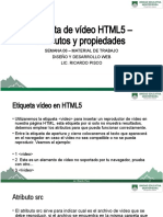 Semana 06 Etiqueta de Vídeo HTML5 - Atributos y Propiedades