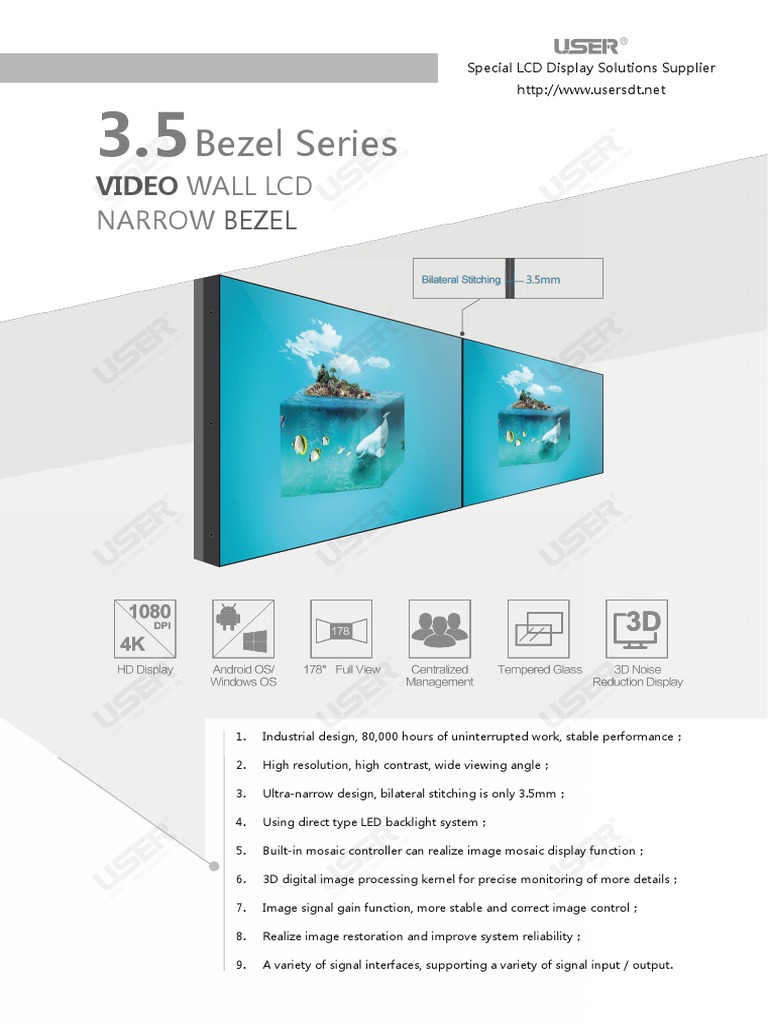 Ultra-Narrow Bezel LCD Video Walls | PDF | Display Resolution | Liquid ...