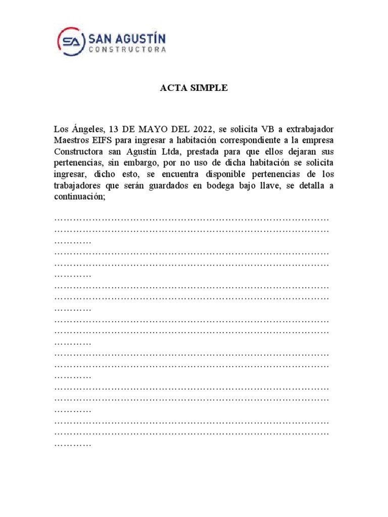 Acta Simple | PDF