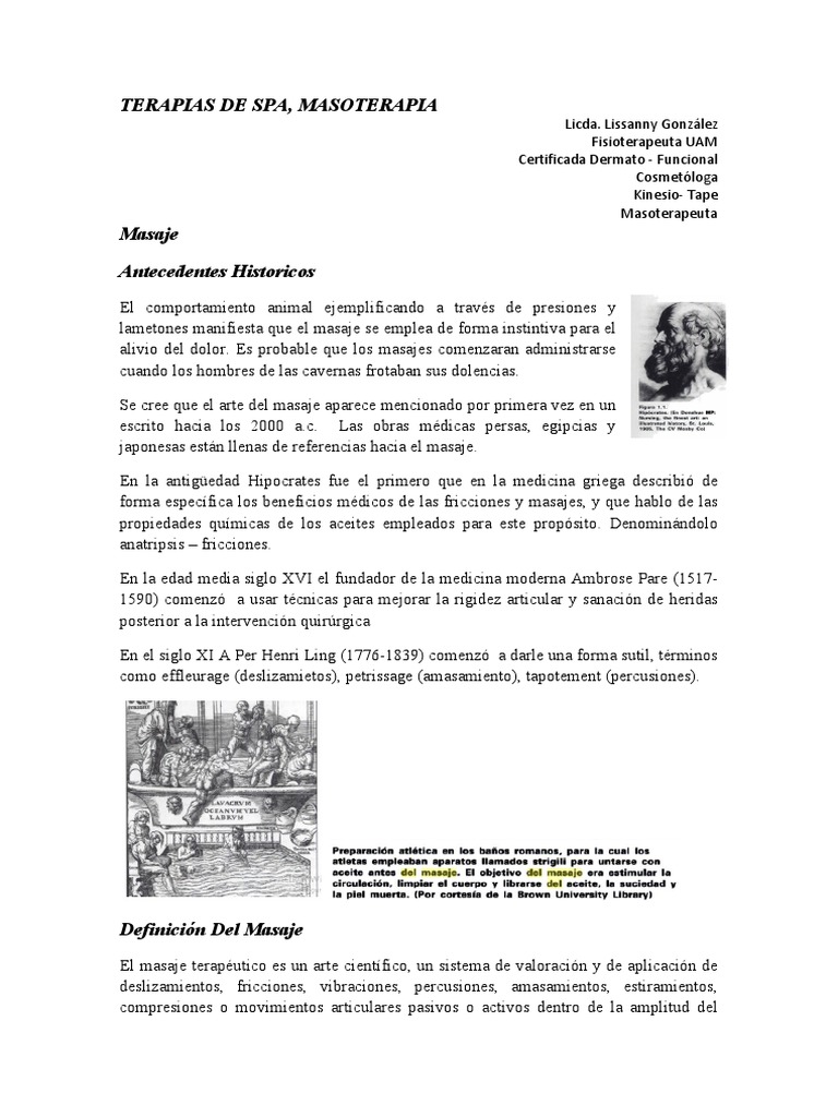Guia Masoterapia PDF Masaje Sistema linf tico