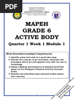 Mapeh Grade 6 Active Body: Quarter 1 Week 1 Module 1