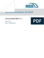 Fortiweb-3000e - Web Application Firewall Test Report