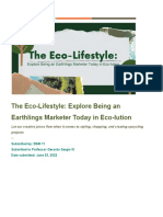 The Eco-Lifestyle: Explore Being An Earthlings Marketer Today in Eco-Lution