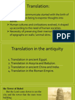 Translation History and Origin