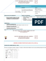 guia 4  de aprendizaje español segundo grado. 2022