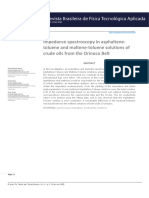 Impedance spectroscopy of asphaltene and maltene solutions