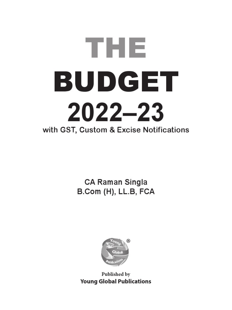 The Budget 2022 FM PDF Government Budget Balance Taxes