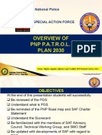 Overview of PNP P.A.T.R.O.L. PLAN 2030: Philippine National Police Special Action Force