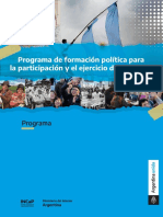 Programa de Formación Política para La Participación y El Ejercicio Democrático