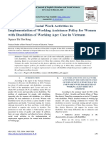 Factors Affecting Social Work Activities in Implementation of Working Assistance Policy For Women With Disabilities of Working Age: Case in Vietnam