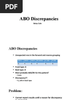 ABO Discrepancies: Betsy Cole