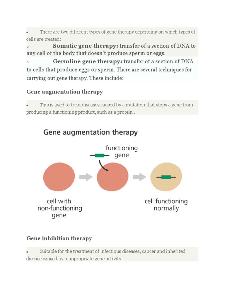 Type of Gene Therapy | PDF