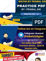 5 March Practice PDF - 13 by Prabal Sir