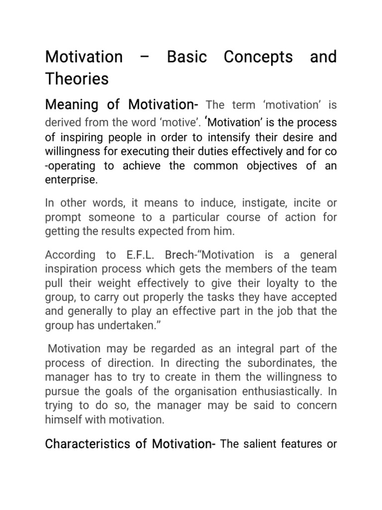 Understanding Motivation in Management | PDF