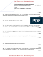 CBSE Class 11 Physics Motion in Straight Line Worksheet Set D