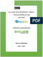 Informe de supervisión instalaciones gas Bonogas