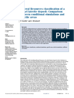 Mineral Resources Classification of A Nickel Laterite Deposit Comparison Between Conditional Simulations and Specific Areas