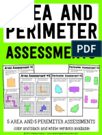Area and Perimeter: Assessments