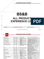 BSB Experience List