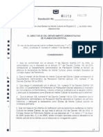 Declaratoria de Bienes de Interés Cultural en Bogotá