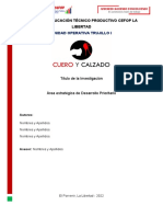 Formato - Perfil Proyecto de Investigacion 2022 Cetpro Cefop La Libertad