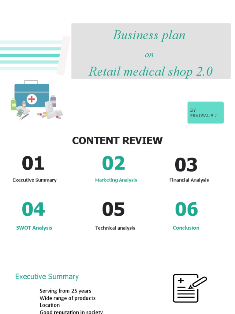 Medical Shop Business Plan PDF Revenue Balance Sheet